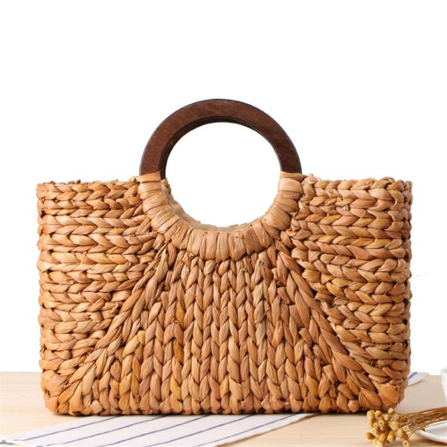 Woven Straw Handbag